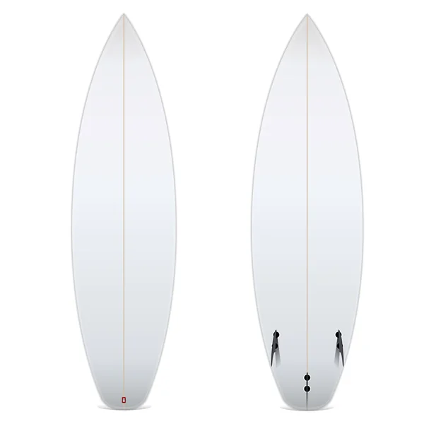 Painéis de surf em branco de dois lados isolados sobre fundo branco. Ilustração vetorial . —  Vetores de Stock