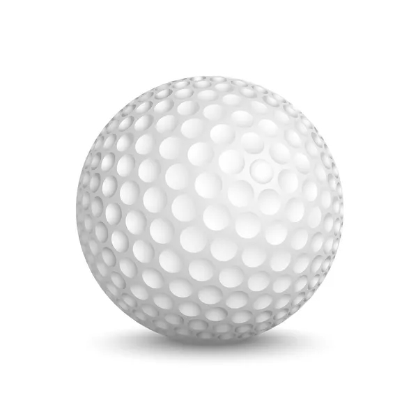 Golf míč izolovaný na bílém pozadí. Vektorová ilustrace — Stockový vektor