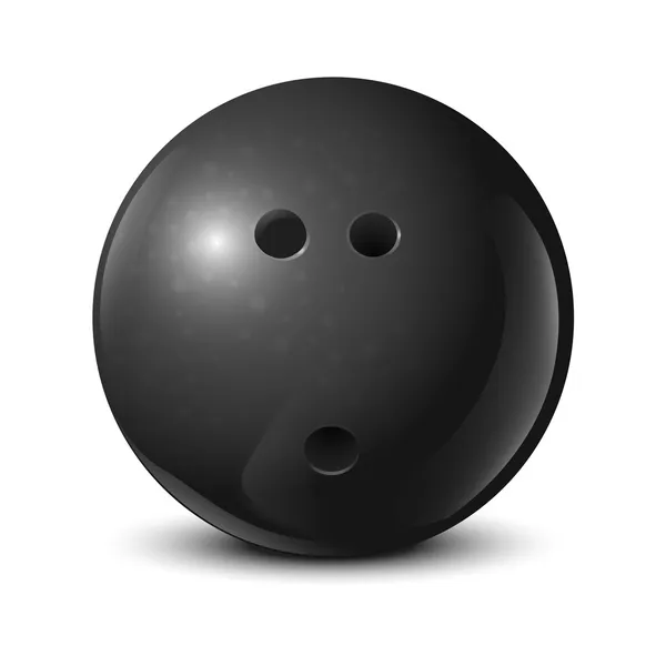 Bowling bal met textuur geïsoleerd op een witte achtergrond. vectorillustratie — Stockvector