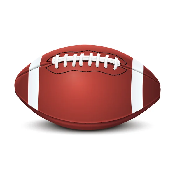 Realistic american football ball isolated on white background. Vector illustration — Stock Vector