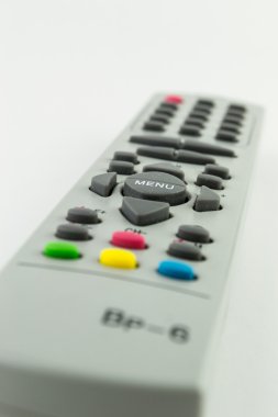Uzaktan tv Denetim erişim izleme desteği beyaz zemin üzerine izole
