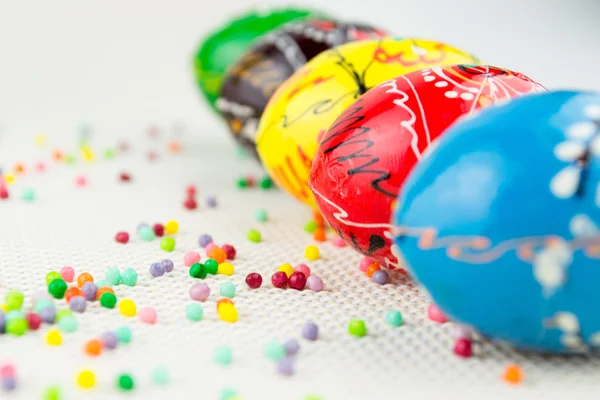 Handmade painted Easter eggs — Stock Photo, Image