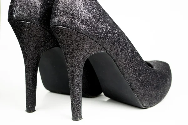 Silver high heels pump shoes — Zdjęcie stockowe