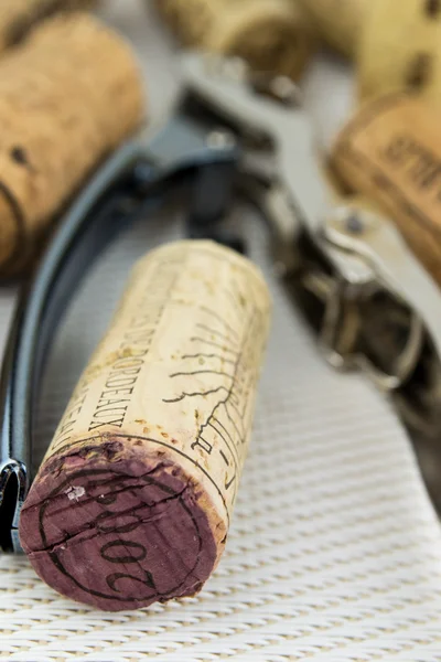 Corkscrews and corks — Stock Photo, Image