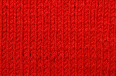 Kırmızı yün doku