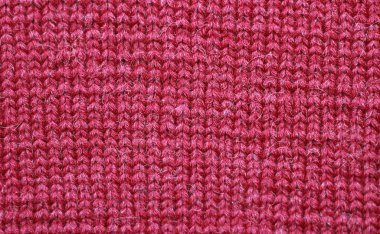 Kırmızı yün doku