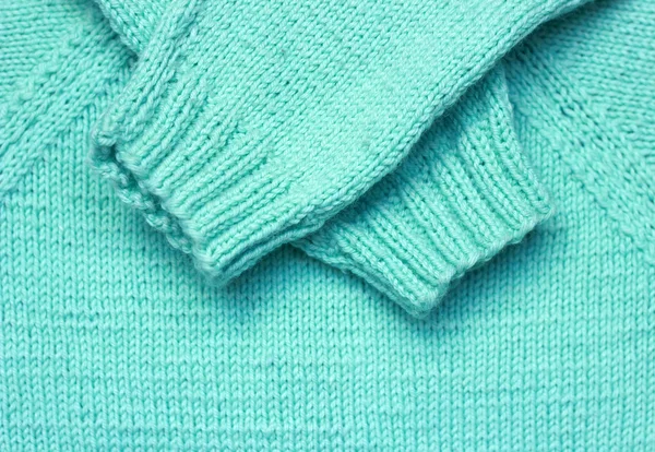 Blue woolen texture — Stock Photo, Image