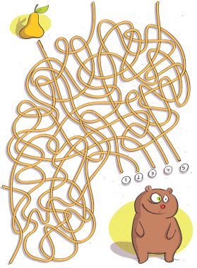 Bear Maze Game clipart