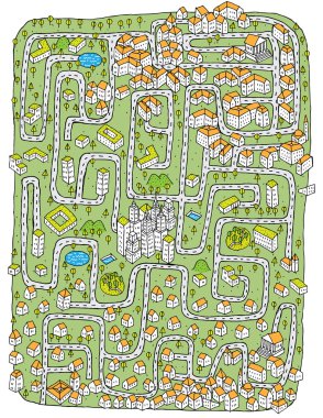 kentsel peyzaj maze oyunu