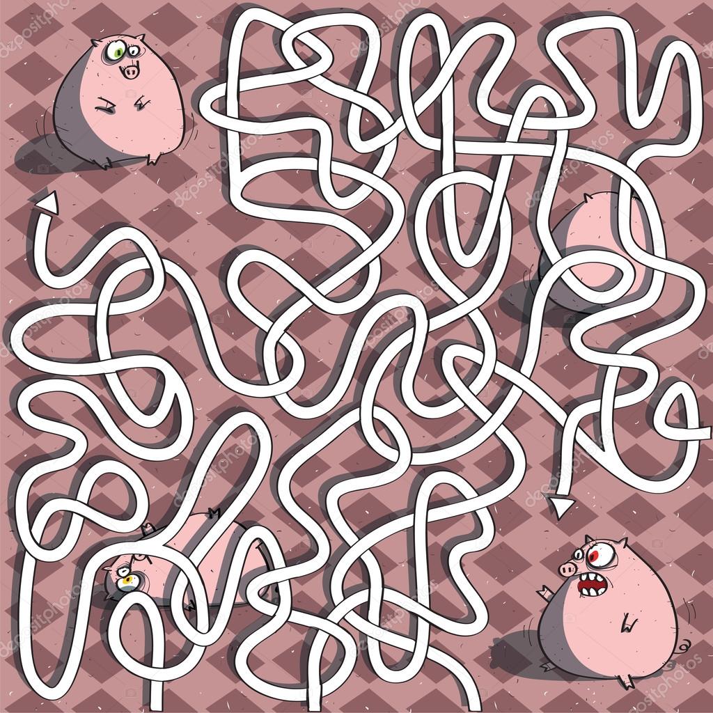 Pigs Maze Game