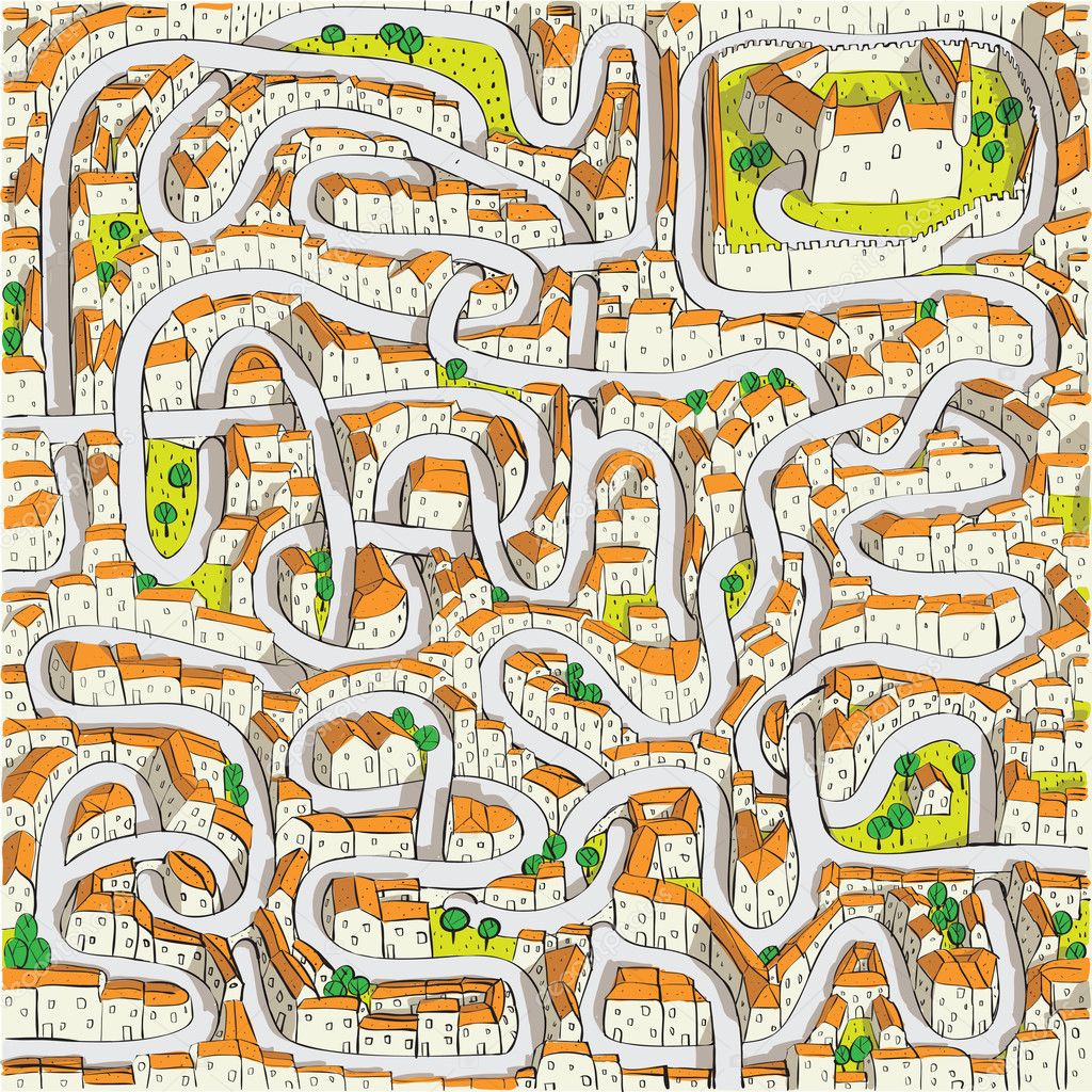 Old Town Maze Game