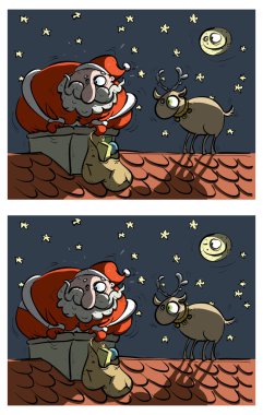 Noel Baba ve rudolf farkları görsel oyun