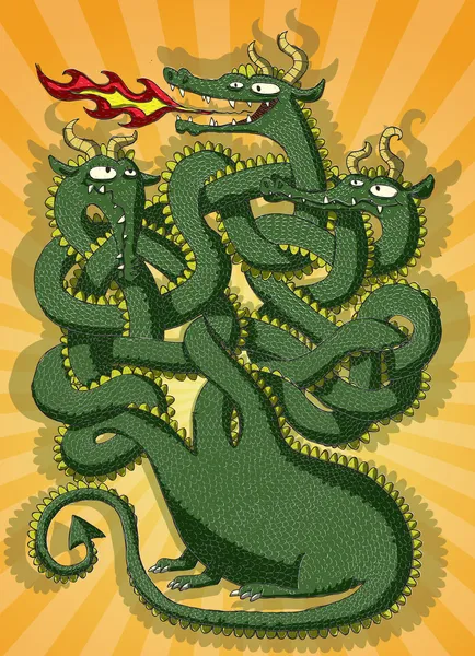 Jogo de labirinto de dragão bonito —  Vetores de Stock