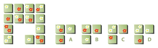 Puzzle da mente com flores — Vetor de Stock