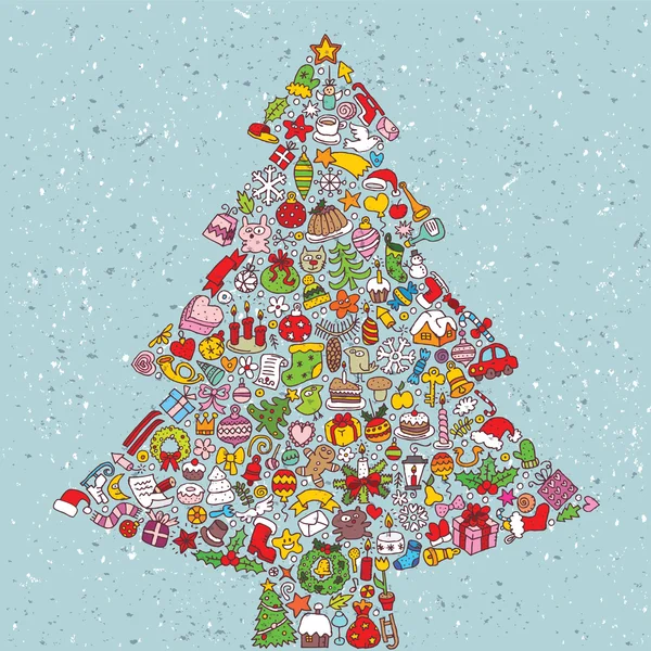 Kerstboom plein — Stockvector