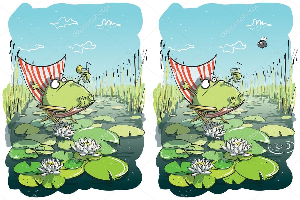 Funny Frog Differences Visual Game