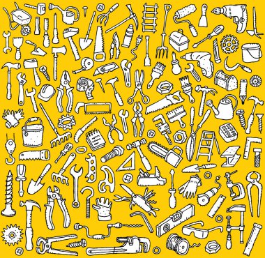 Big Tools Icons Collection in black and white