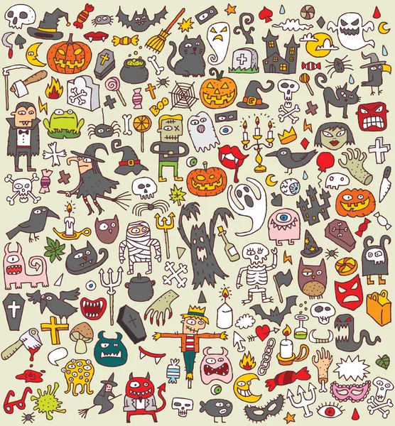Coleção de ícones de Halloween grande —  Vetores de Stock