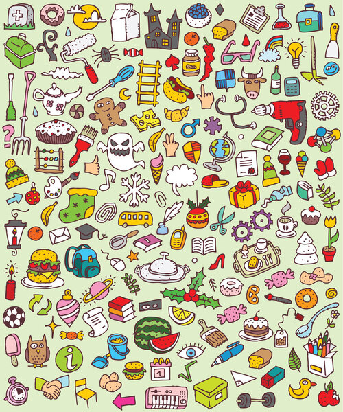 Big Doodle Icons Set