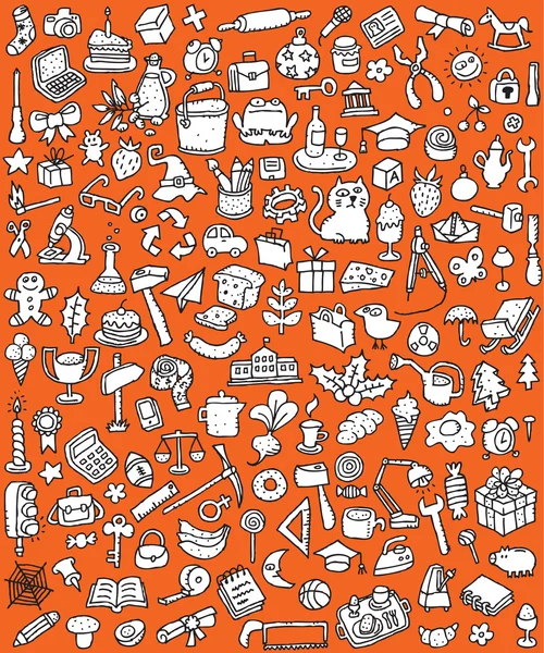 Conjunto de ícones Big Doodle — Vetor de Stock