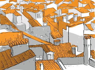 eski şehir rooftops