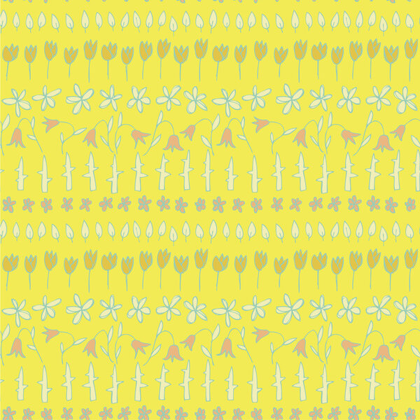 Цветочные безшовные полосы
