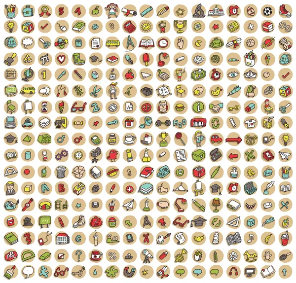 289 okul ve eğitim koleksiyon simgeler doodled