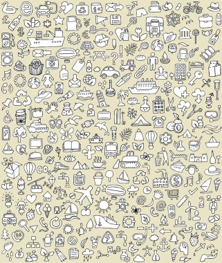 XXL doodle simgeler no.2 ayarla