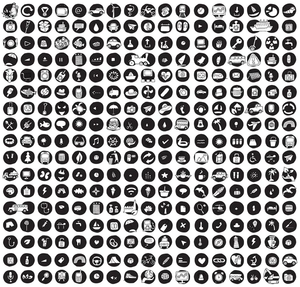 XXL Collection of 289 doodled icons for every occasion No.4 — Stock Vector