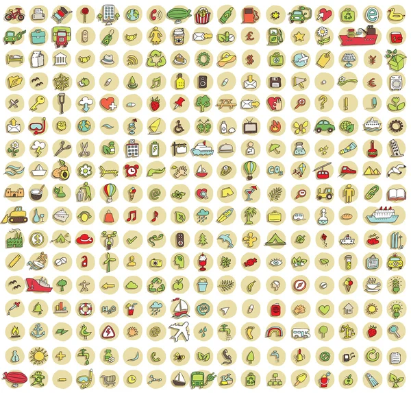 XXL koleksiyon için her fırsatta no.2 289 doodled simgeler