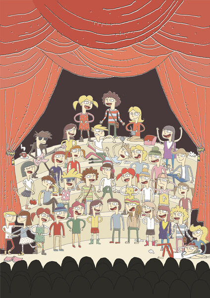 Funny school choir singing poster