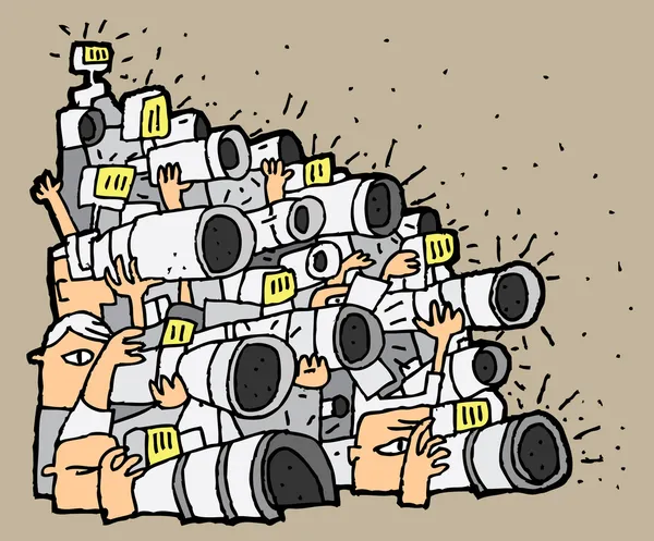 Paparazzi cartoon No.1 — Stockvector