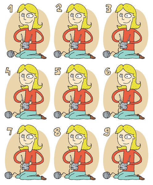 Визуальная игра в парные матчи: вязание
