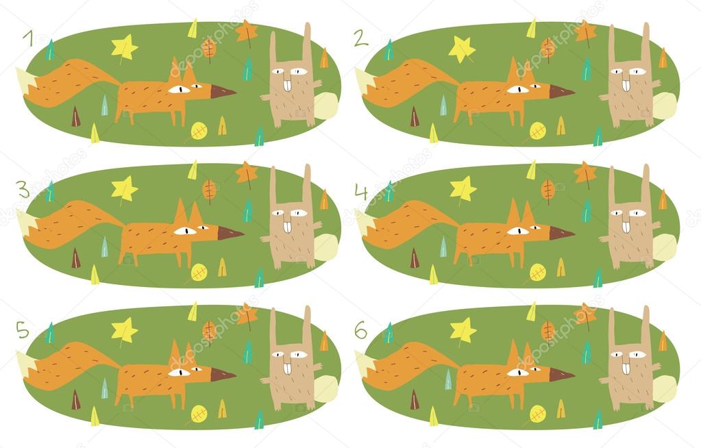 Match Pairs Visual Game: Foy and Rabbit