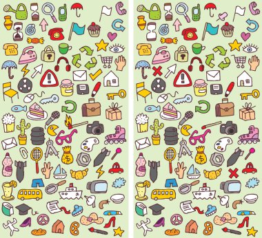 Icons Differences Visual Game clipart