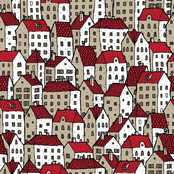 Motif City sans couture en couleurs — Image vectorielle