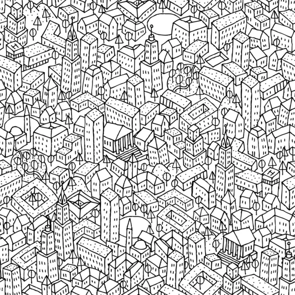 City seamless pattern — Stock Vector