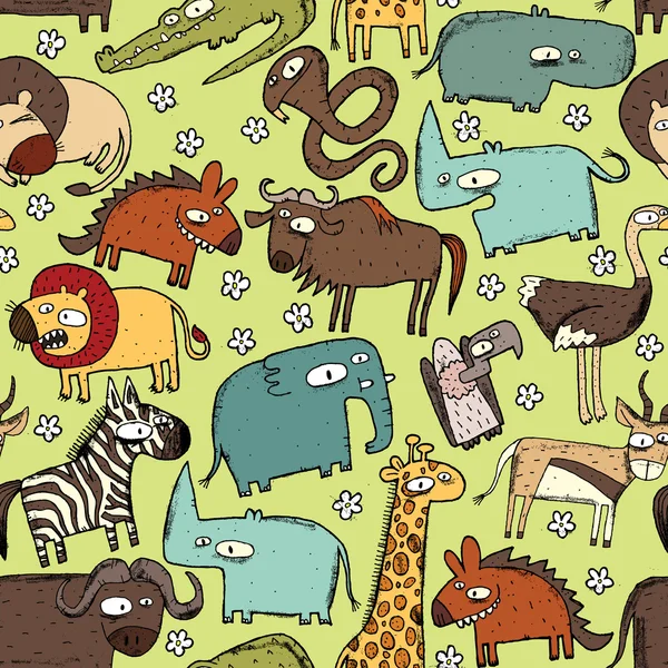 African Animals Seamless Pattern