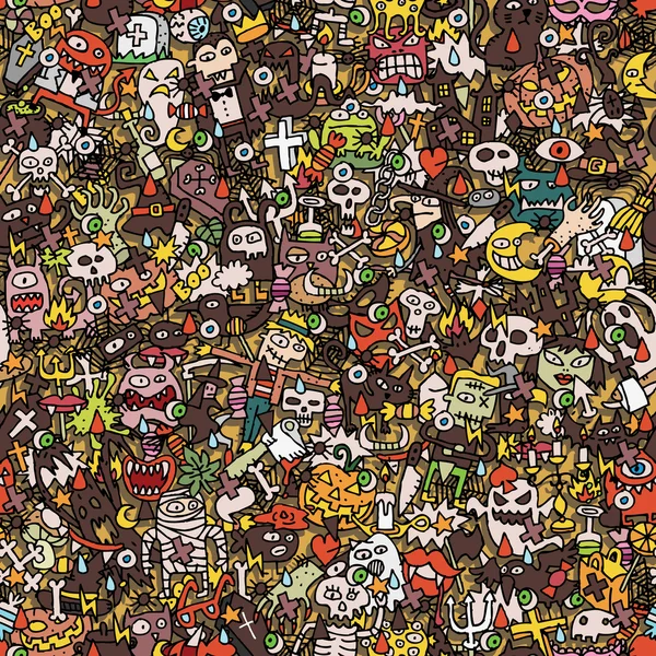 Halloween seamless pattern — Stock Vector