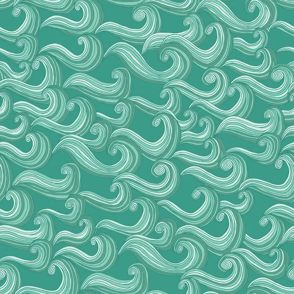 装饰波浪式无缝模式 — 图库矢量图片