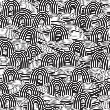Pin seamless pattern in black and white clipart