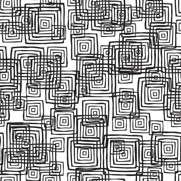 Rectangular seamless pattern in black and white — Stock Vector