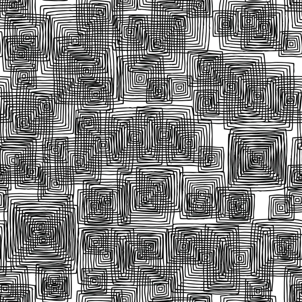 Rectangular seamless pattern in black and white — Stock Vector