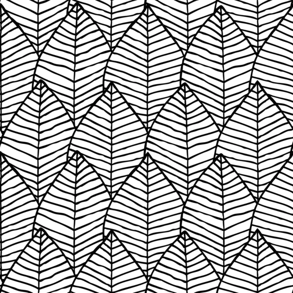 Primitive structure seamless pattern in black and white — Stock Vector