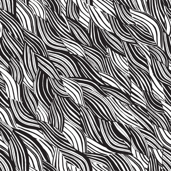 Strand naadloze patroon in zwart-wit — Stockvector