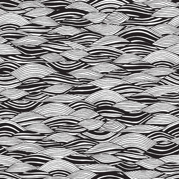 Пляжный узор в черно-белом цвете — стоковый вектор