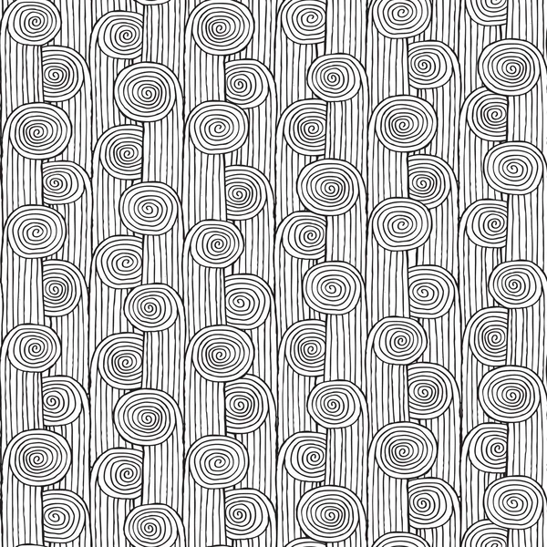 Plant seamless pattern in black and white — Stock Vector