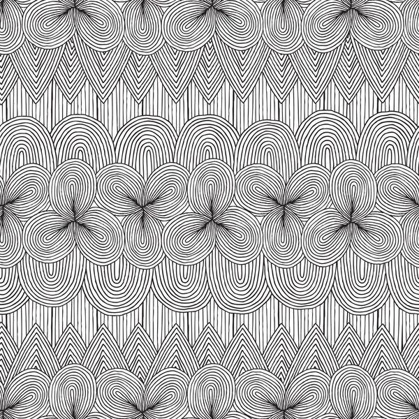 Collage patrón sin costuras en blanco y negro — Vector de stock