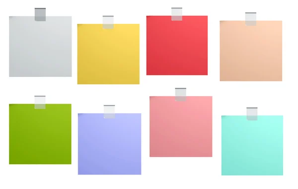 Post-it colorido em um fundo branco — Fotografia de Stock