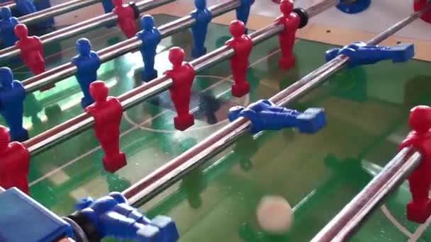 Jogo de futebol de mesa — Vídeo de Stock